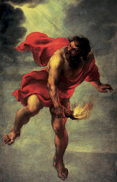 Prometheus Carrying Fire - Jan Cossiers (1600-1671) Prometheus Carrying Fire - Jan Cossiers (1600-1671)