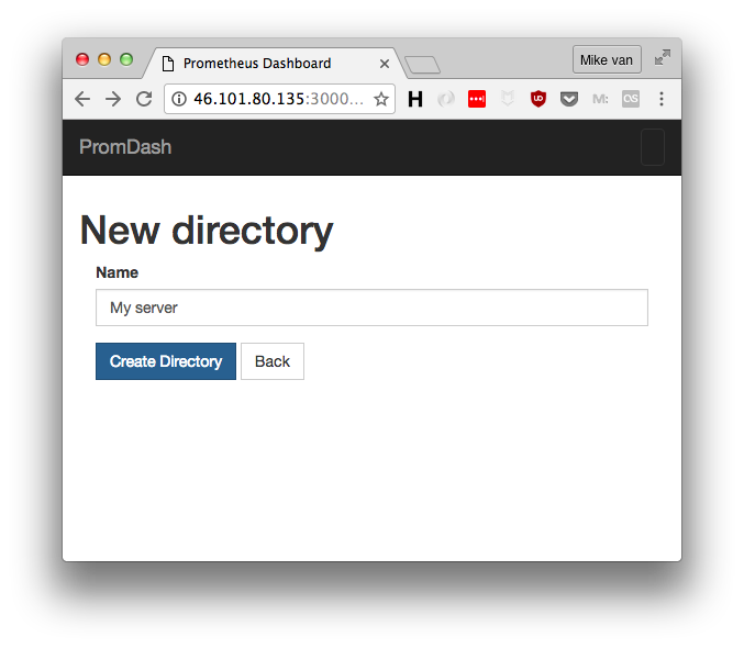 making a promdash directory